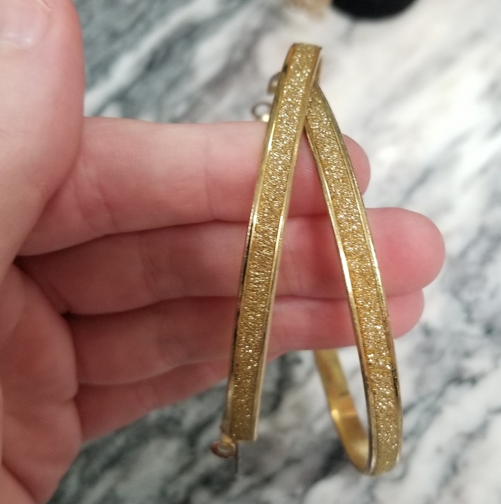 Large gold glitter hoops